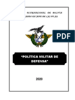 Política Militar de Defensa Bolivia