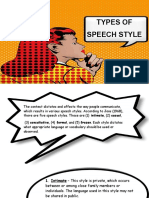 Lesson 9 - TYPES OF SPEECH STYLE