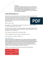 Units of Electricity Use: Using The Electric Bill