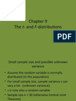 Chap 9 T - and F-Distributions