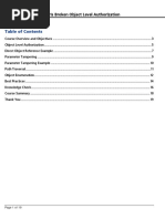 Api 211 - Mitigating Apis Broken Object Level Authorization: Page 1 of 19