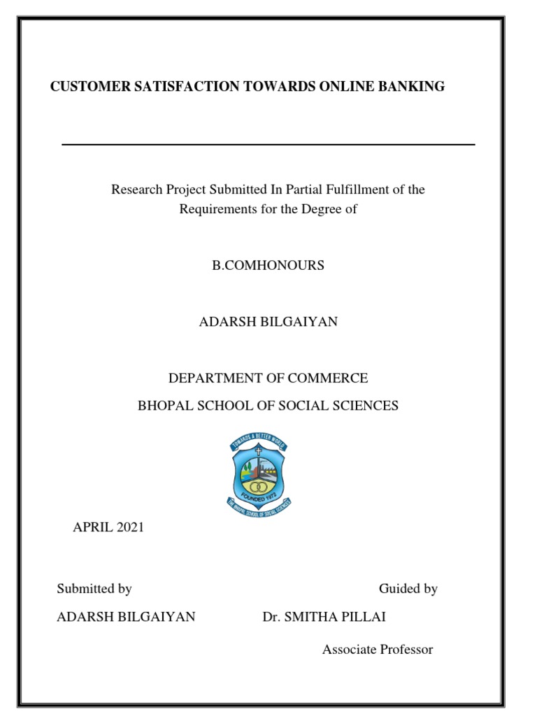 Black Book Project PDF Banks Online Banking