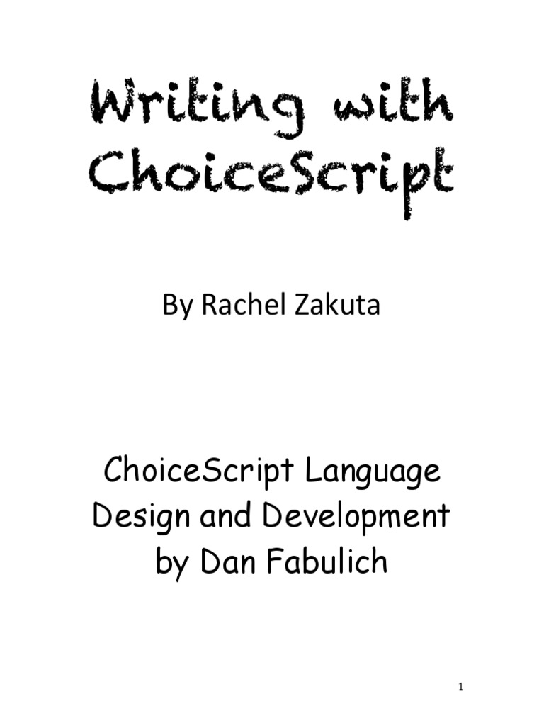ChoiceScript Writing Guide | PDF | Software Bug | Computer File