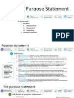 Research Purpose Statement: To Be Covered 1. Variables I. Independent Ii. Dependent Iii. Mediating 2. Purpose Statement