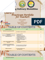 Learning Delivery Modalities: Course 2: Practicum Portfolio For Teachers