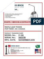 MODEL No.: P-128 SERIAL No.: 39007B Mfg. Date: November 2019