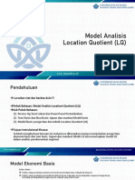 Model Analisis Location Quotient (LQ) : Pertemuan V: Ekonomi Regional