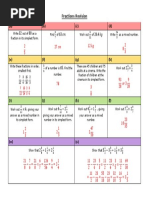 Fractions Revision Practice Grid Answers