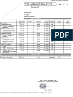 Releve de Notes Et Resultats: Session 1