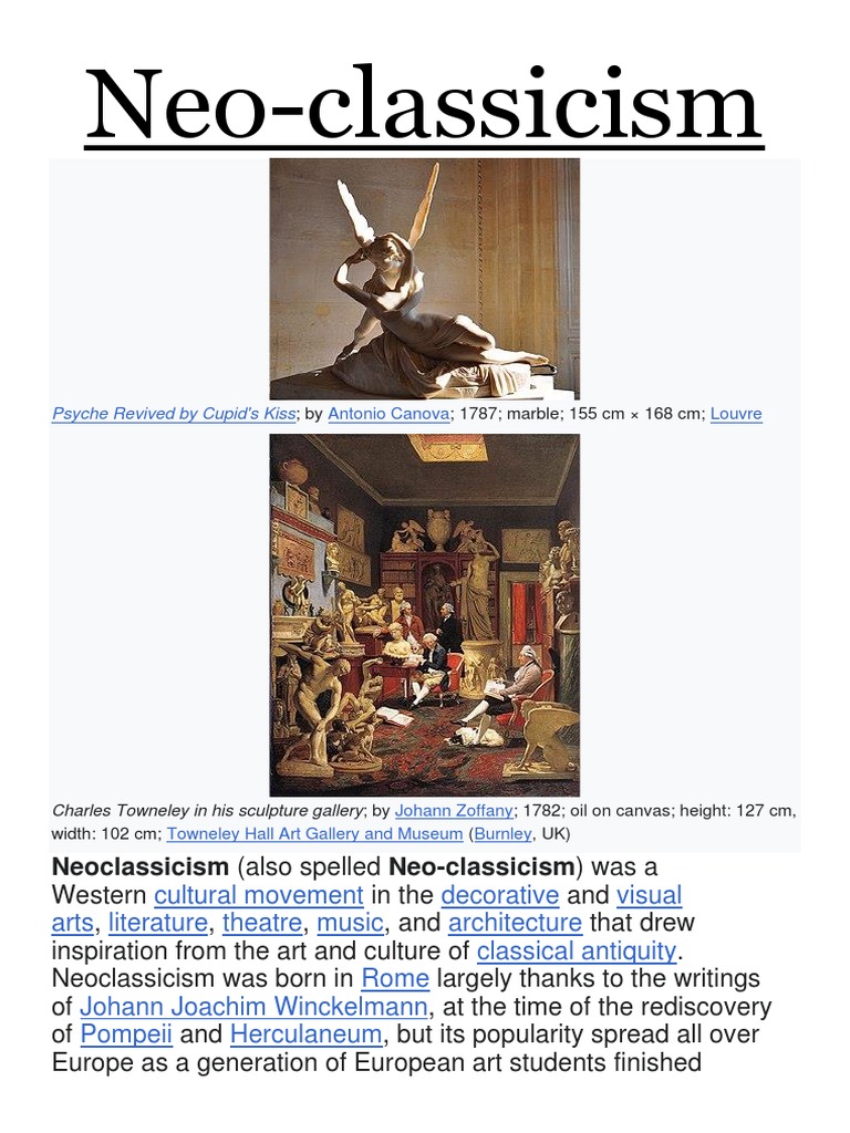 Understanding Neoclassicism in Art | PDF