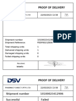 Proof of Delivery: Pharmacy Direct (Pty) LTD