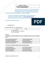 La Mole (Page 9) : Chimie, 4 Année UAA 3B - Approche Quantitative Exercices Complémentaires