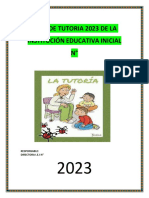 Plan de Tutoria 2023 de La Institución Educativa Inicial N°: Responsable: Directora I.E.I N°