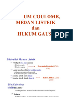 Hukum Coulomb, Medan Listrik Dan Hukum Gauss