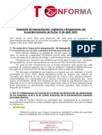 Comisión de Interpretación, Vigilancia y Seguimiento Del Acuerdo/convenio de Fecha 11 de Abril 2023