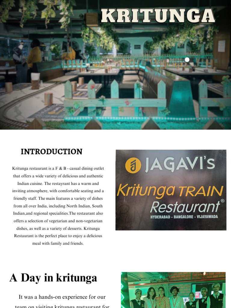 Kritunga: A Dining Experience | PDF | Wellness