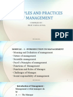 Principles and Practices of Management: Compiled By: Prof. Naina Goyal