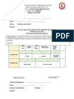 Rubrica de Evaluacion Primero Quimestral