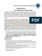 Universidad Nacional Del Centro Del Perú: Resumen Teórico 04 Impacto Del Multilinguismo en La Sociedad Peruana
