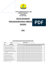 Rekod Kehadiran Rancangan Makanan Tambahan (RMT) 2023/2024: Sekolah Kebangsaan Pauh Lima 16090 KOTA BHARU, Kelantan