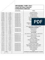 Cronograma 1º Año 2023