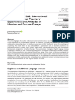 Understanding EAL: International Secondary School Teachers' Experiences and Attitudes in Ukraine and Eastern Europe