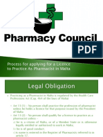 Eligibility For A Licence To Practice As Pharmacist