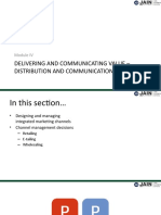 Delivering and Communicating Value - Distribution and Communication Decisions