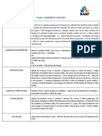 Plano alimentar balanceado com refeições e lanches saudáveis