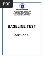 Baseline Test in Science 9