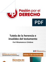 Tutela de La Herencia e Invalidez Del Testamento PDF Gratis