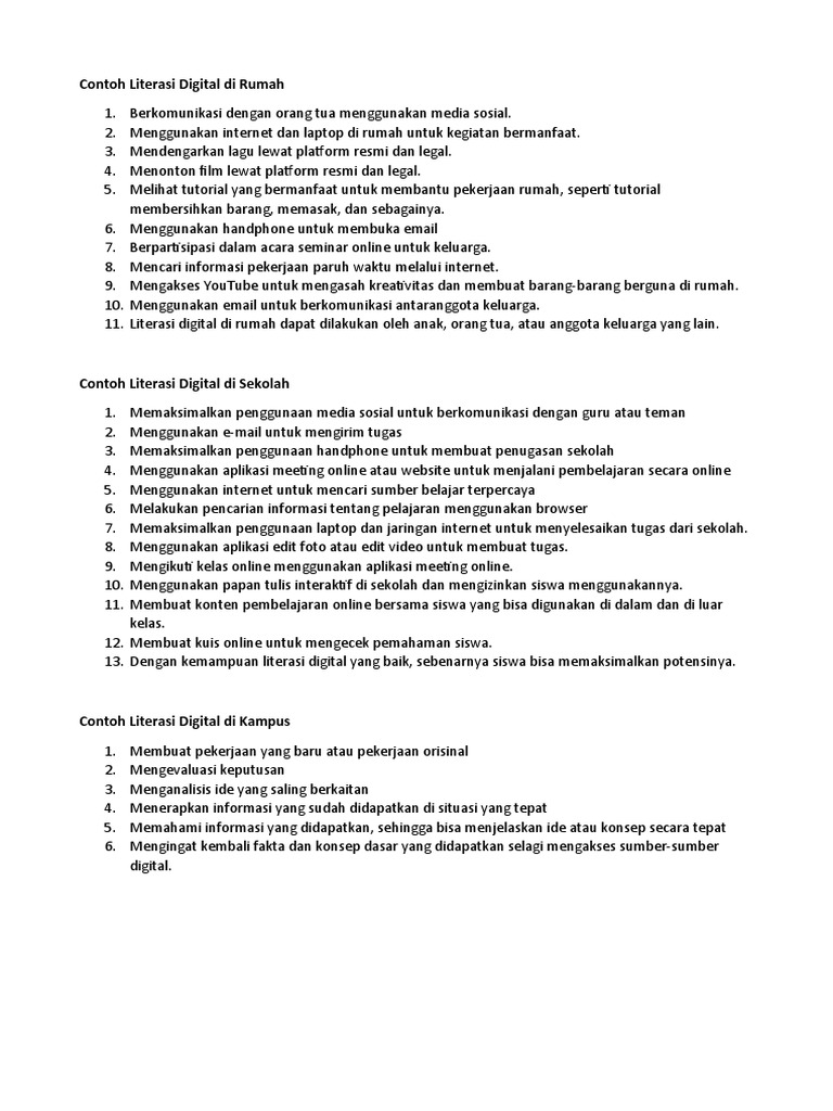 Contoh Literasi Digital Pdf