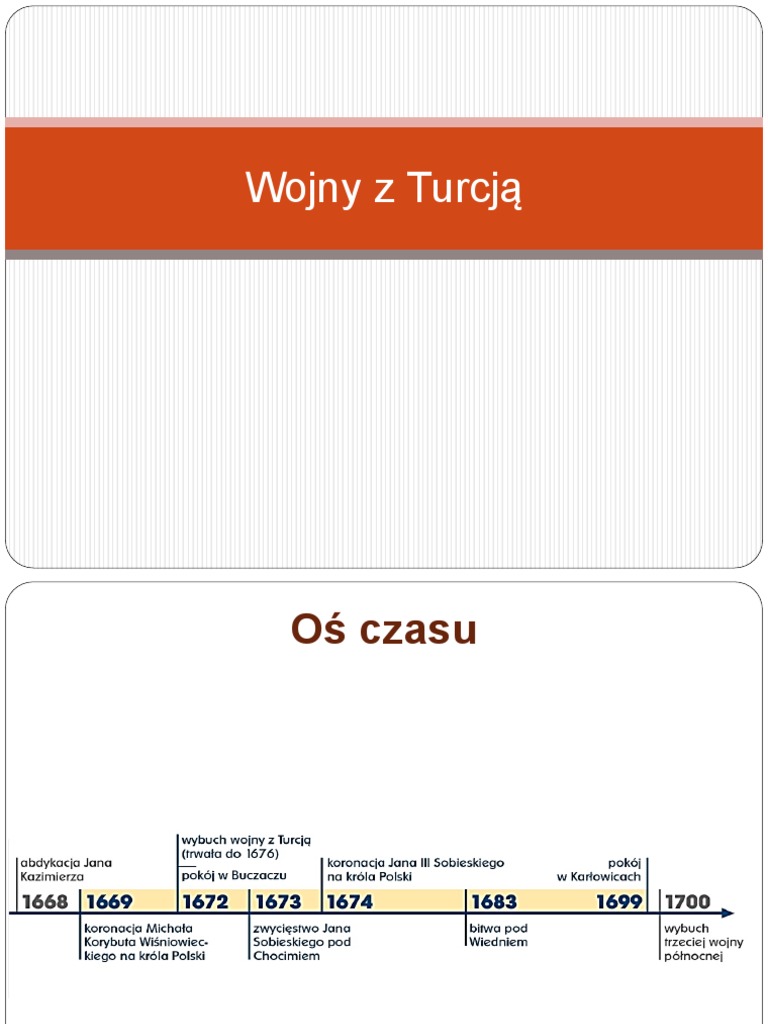 Wojny Z Turcją Klasa 6 Wojny Z Turcją | PDF