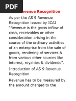 AS 9 - Revenue Recognition