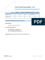 Science Grade 6 Weekly Exam Material - UAE