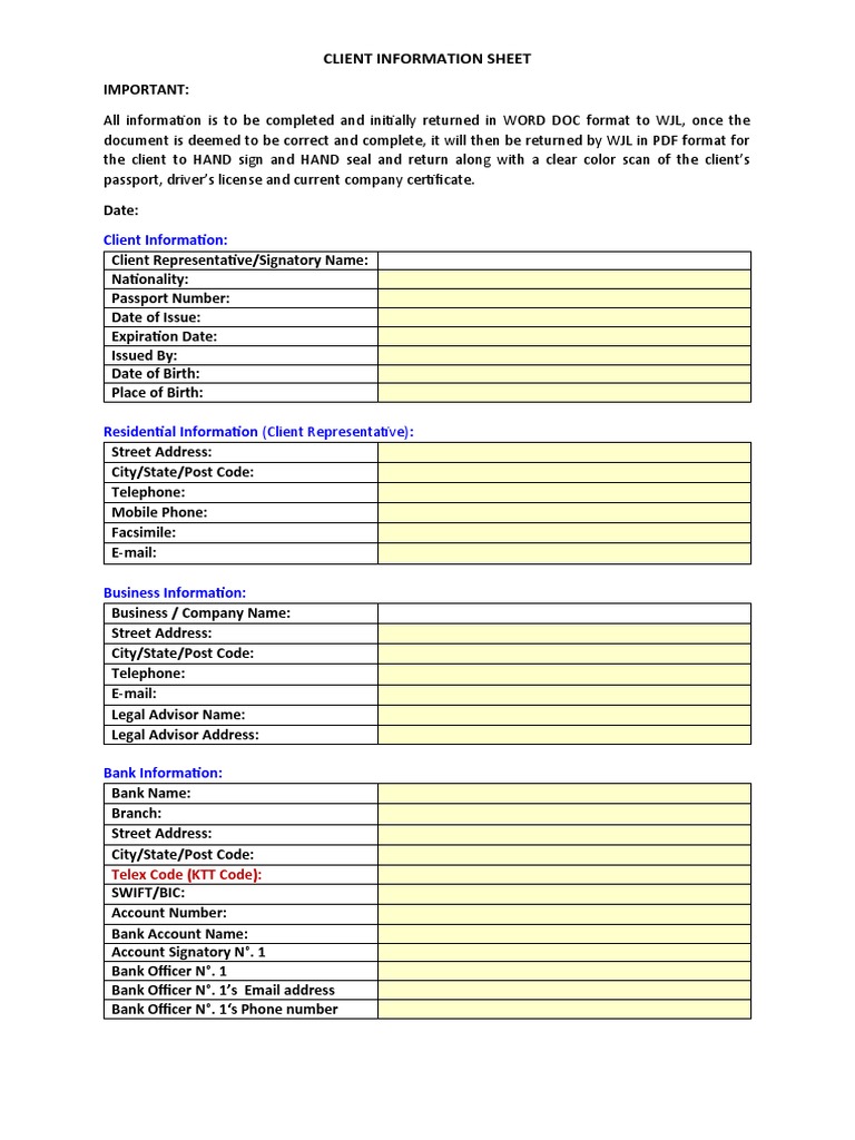 CIS Template PDF