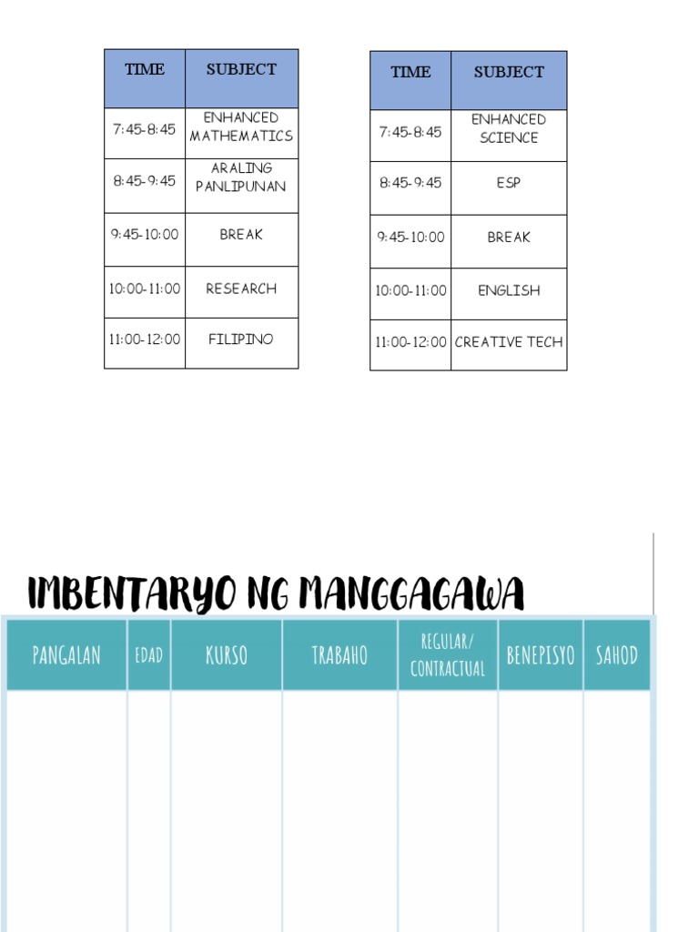 elementary-school-class-schedule-pdf