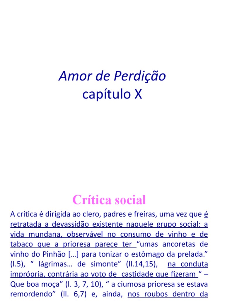 Crítica Social em Amor de Perdição | PDF
