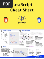 Javascript Cheat Sheet: Credit - Ilovecoding