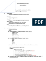 Lesson Plan in MAPEH For Grade 2