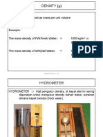 Density ( ) : DENSITY ( ) Is Defined As Mass Per Unit Volume