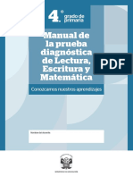 4° PRIMARIA-Manual Prueba diágnóstica de Lectura, Escritura y Matemática