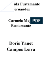 Araminda Fustamante Fernández Carmela Mejía Bustamante