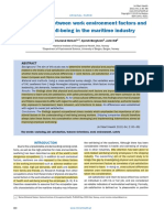 Relationships Between Work Environment Factors and Workers' Well-Being in The Maritime Industry