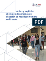 Barreras Tácitas y Explícitas - Empleo Personas Movilidad OIM Y USAID