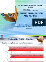 Supply Chain Drivers and Metrics: Kbj3D3 - Rantai Pasok Dalam Bisnis SEMESTER 7 - 2022/2023