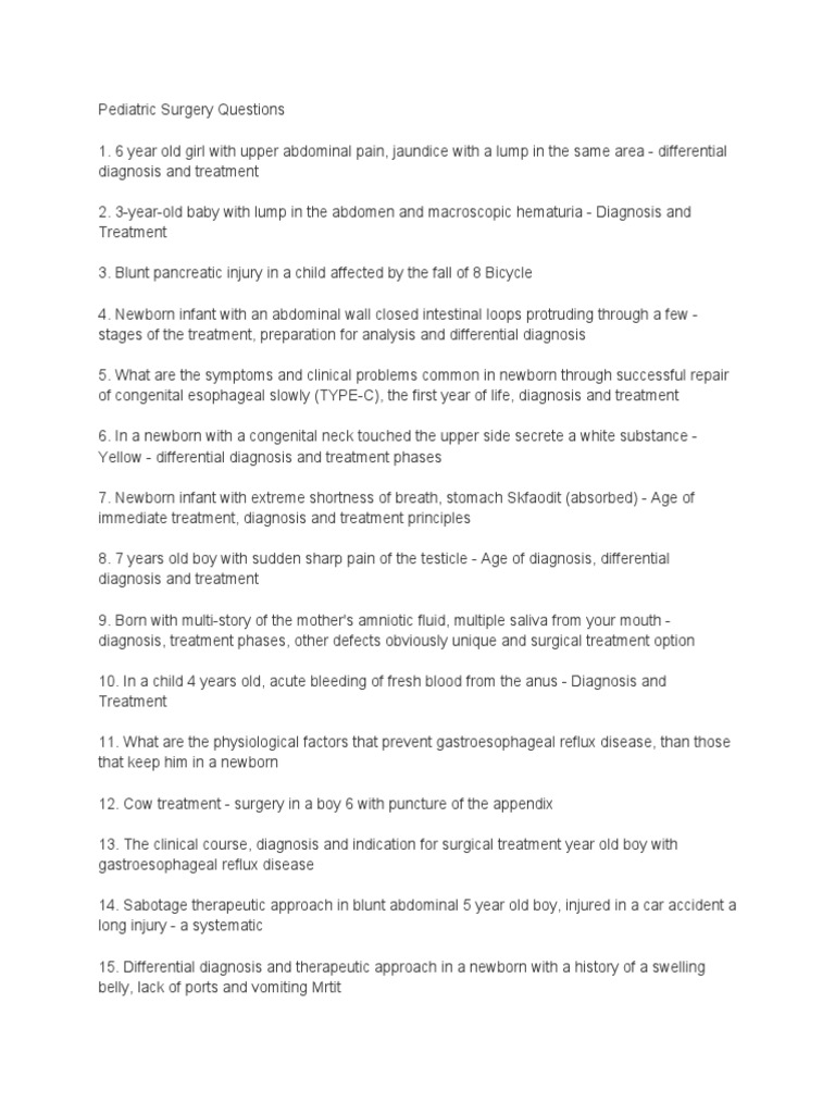 Surgical Specialty Oral Q's (Somewhat Translated) PDF Surgery Burn