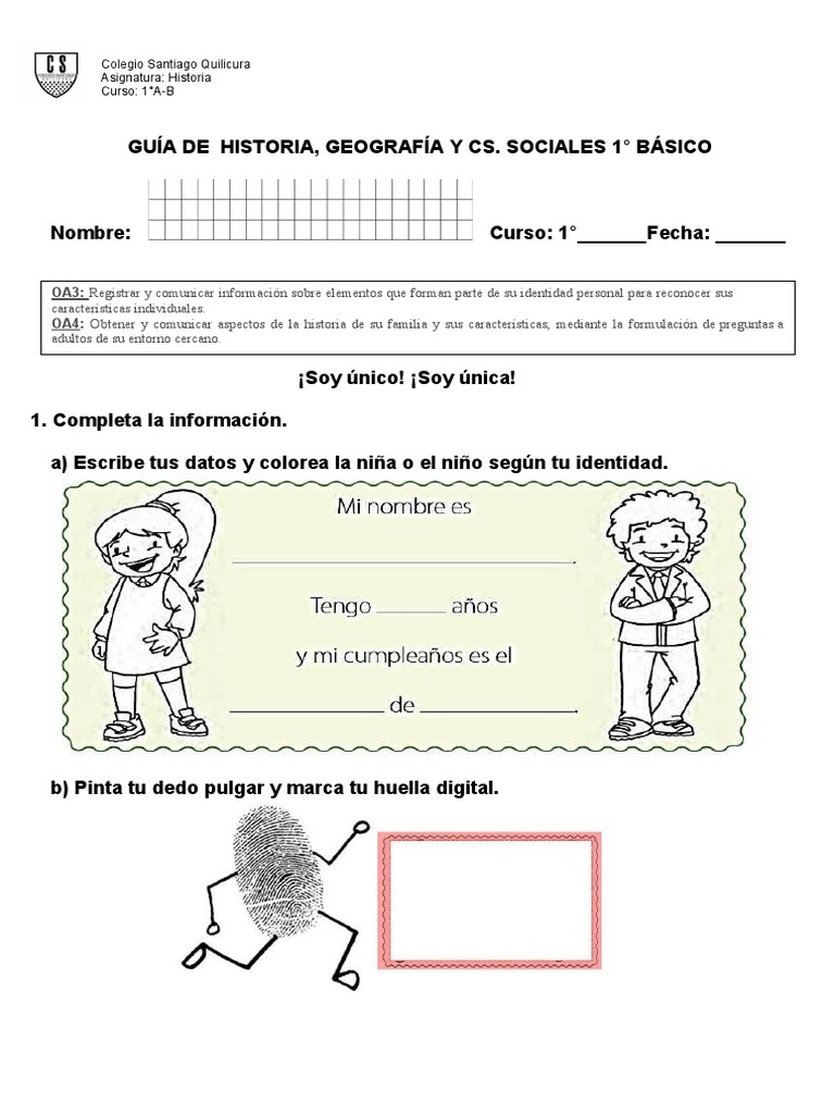 Árbol Genealógico para Niños de 1° Básico | PDF | Ciencias sociales