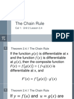 The Chain Rule: Cal 1: Unit 2 Lesson 2.4