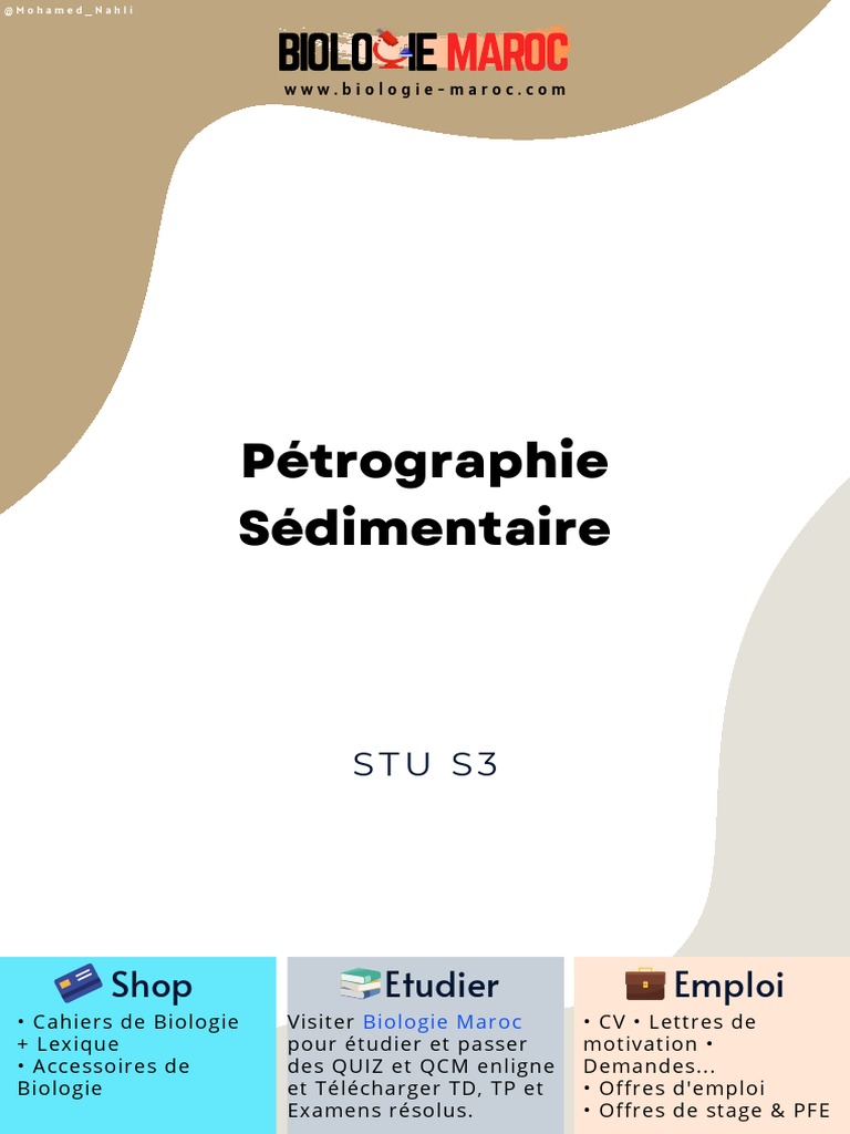 Pétrographie Sédimentaire Détaillée | PDF | Roche sédimentaire | Grès